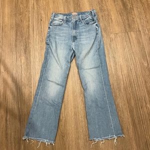 Mother Hustler Ankle Fray Jeans
